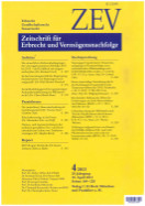 Hammann, Vorsorge mit Sorgenkindern (Rezension), ZEV 2013, XII