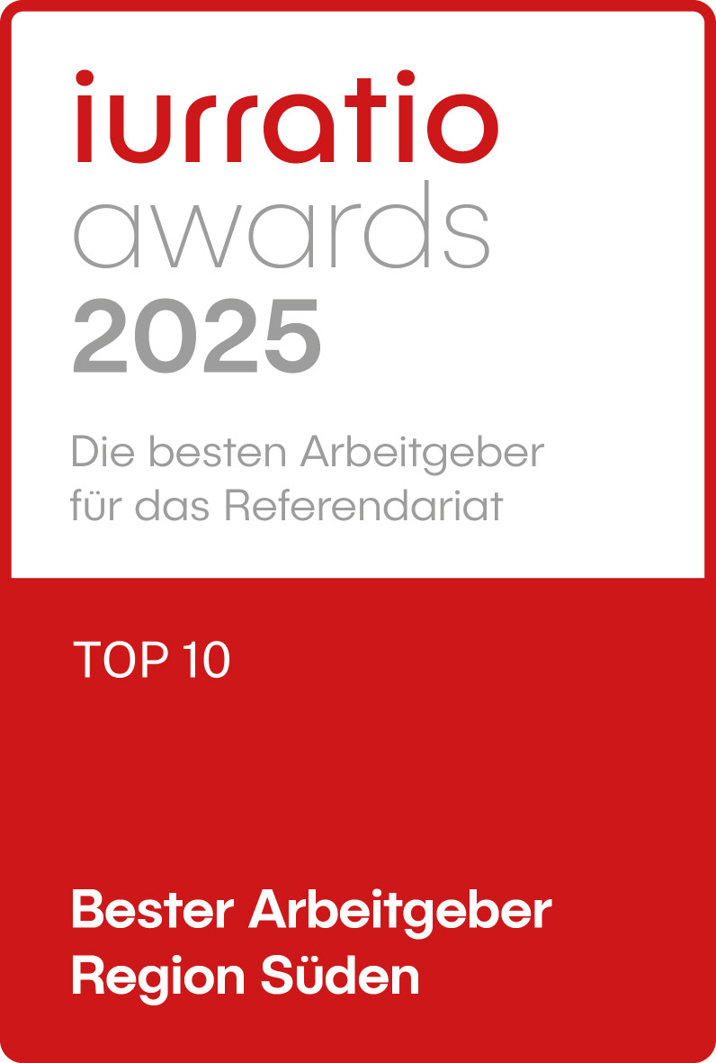 Auszeichung Iurratio Top10 im Sueden